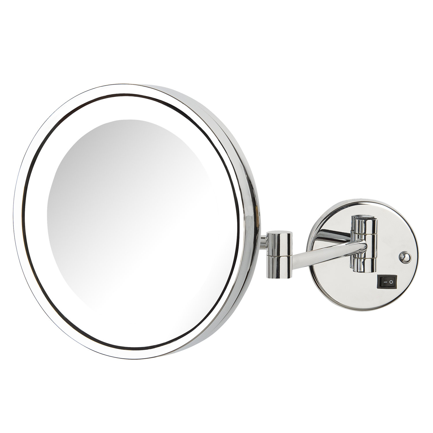 Charlton Home® Chong 9.5" Lighted Wall Mount Magnified Makeup Mirror